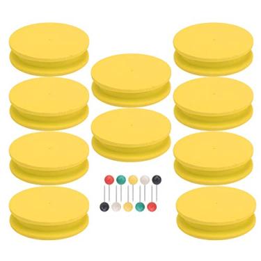 Imagem de Bobinas de enrolamento de espuma, placa de enrolamento de espuma de elasticidade, boa dureza para linhas de pesca para pesca para armazenar linhas de pesca (amarelo)