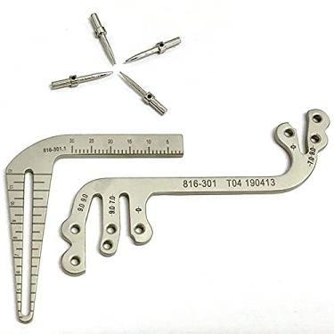 Imagem de Conjunto de 6 unidades de kit de régua de balança de aço inoxidável para guia de implante dentário dentista