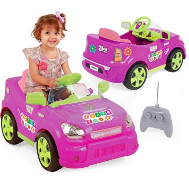 Mini Carro Elétrico Infantil 6v Com Controle Remoto Rosa BW007RS