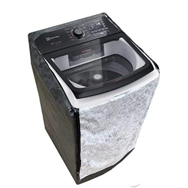 Imagem de Capa Estampada Para Maquina de Lavar Electrolux LEC LEJ LED 13 kg 14 kg Ziper Grafite