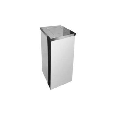 Imagem de Q2460-B - Lixeira De Aco Inox Quadrada 24 X 60 - 30 Litros C/ Basculante