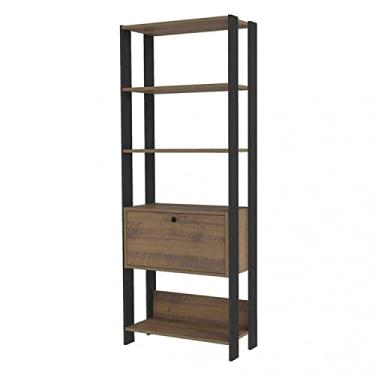 Imagem de Estante Organizadora com porta basculante MATCH cor Pinho/Preto - Artely