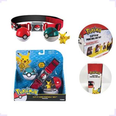 Imagem de Pokémon Cinto Com Duas Pokebolas E Pokémon Caixa Presente - Pokemon