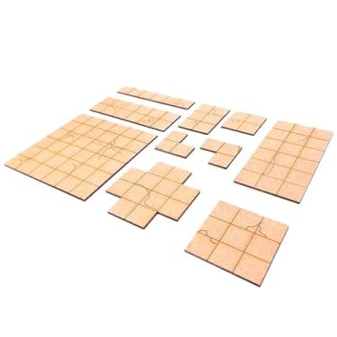 Imagem de Kit Grid De Batalha MDF para RPG - RPG Battle Grid D&D