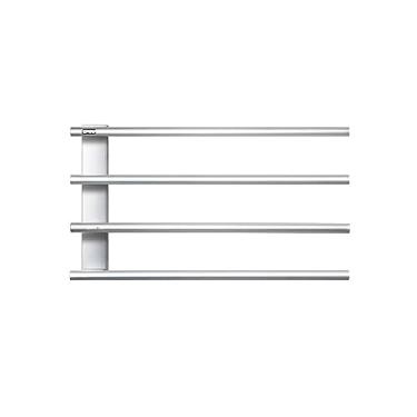 Imagem de Toalheiro elétrico inteligente trilhos de secagem de temperatura constante com controle de temperatura de tempo aquecedor de toalhas de banheiro doméstico com 4 barras, branco