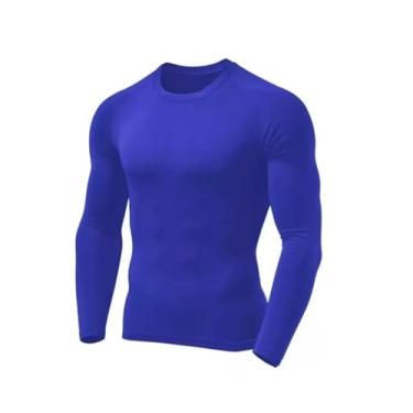 Imagem de Camisas Camiseta Proteção Uv 50+ Segunda Pele Térmica (P, AZUL)