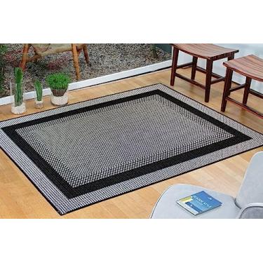 Imagem de Iunit Tapete Moderno Sala/Escritório Sisal Sintético Preto 200x300