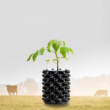 Imagem de Vaso AIR GROW Cultivando Sustento para Raízes Saudáveis 3,5 Litros Resistentes e Duráveis para Cultivo Indoor ou Outdoor com Diâmetro 15cm e Altura 20cm (Preto)