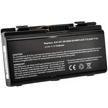Imagem de Bateria Para Notebook A32-T12 A32-X51 A32-XT12 Laptop Battery Replacement for Asus X51 X51L X51H X51RL X51C X58 X58C X58L X58LE T12 T12E T12C T12ER Series(11.1V 5200mAh)