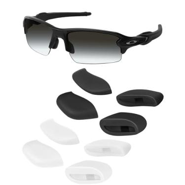 Imagem de Mryok Protetor nasal de reposição para óculos de sol Oakley Flak XS OJ9005 – Opt, Branco e preto, One Size