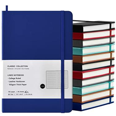 Imagem de Coopay Pacote com 12 cadernos B5, cadernos de redação pautados na faculdade, cadernos clássicos forrados de capa dura para escritório, casa, escola, notas de redação de negócios, 26 x 19 cm, papel