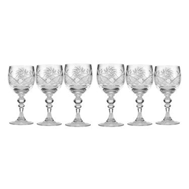 Imagem de Neman WG6701, conjunto de 6 copos de shot de vodka vintage russos de corte cristal, haste longa, 59 g feitos à mão