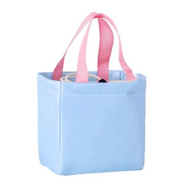 Imagem de Insulated lunch bag Lancheira isolada, refrigerador de almoço para trabalho masculino, sacola de almoço para mulheres, recipientes de lancheira para adultos (Size : Blue)