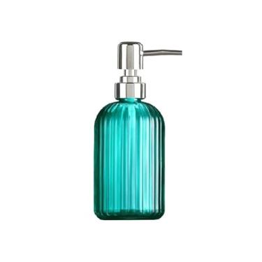 Imagem de Porta Sabonete Líquido Dispensador de sabão com bomba de aço inoxidável, qualidade premium para loção, sabonete de banheiro-7 cores, bomba de sabão Garrafa(Color:Green)