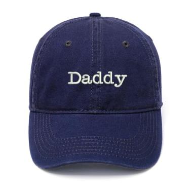 Imagem de L8502-LXYB Boné de beisebol masculino bordado Daddy algodão lavado, Azul marino, 7 1/8