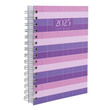 Imagem de Agenda 2025 Capa Dura Infinity Listras Lilás
