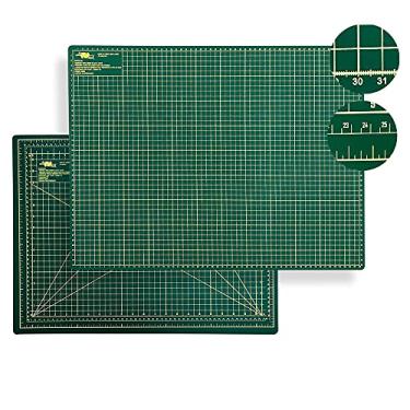 Imagem de Base de Corte Apoio A2 45x60cm para Scrapbook Artesanato Patchwork Corte e Costura (Base Verde)