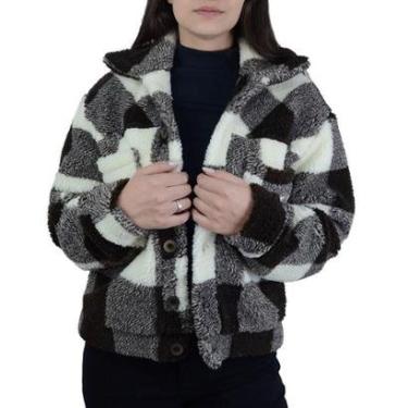 Imagem de Jaqueta Feminina Aéropostale Xadrez Marrom - 9810094-Feminino