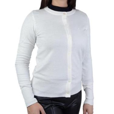 Imagem de Blusa Feminina Dudalina Tricot Cardigan Branca Off - 6604088-Feminino