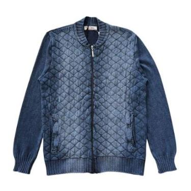 Imagem de Jaqueta Tricot Casaco Masculina Malha Algodão Inverno P Ao G-Masculino