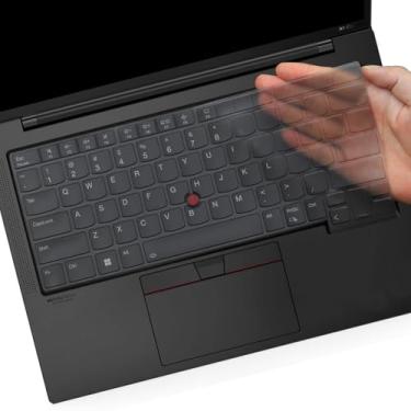 Imagem de Capa de teclado para Lenovo Thinkpad x1 Carbon Gen 11/10 35.6 cm, ThinkPad T14 T14s L14 P14s Gen 4/Gen 3, ThinkPad X1 Yoga Gen 8/7, E14 Gen 5 (não serve para T14 L14 P14s Gen 6/5/2/1, E14 Gen 7 /4/3