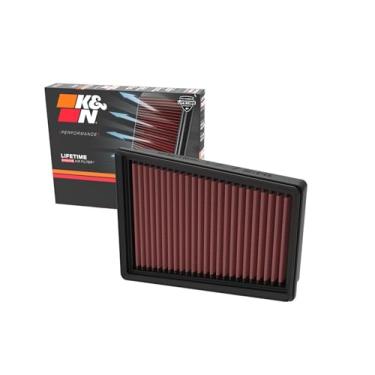 Imagem de K&N Filtro de ar esportivo: alto desempenho, premium, lavável, plug and play: compatível com Chevrolet Onix, Tracker e Montana 1.0 e 1.2 turbo, 2020 em diante 33-3170
