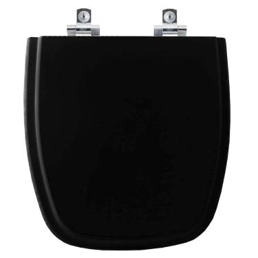 Imagem de Assento Sanitário Soft Close City Preto para vaso Celite