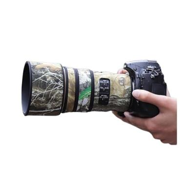 Imagem de CHASING BIRDS Capa protetora de lente impermeável camuflada para Nikon AF-S 300 mm F/4E PF ED VR capa protetora de lente à prova de chuva (camuflagem de árvore amarela, com TC de 1,4 X (TC-14E III))