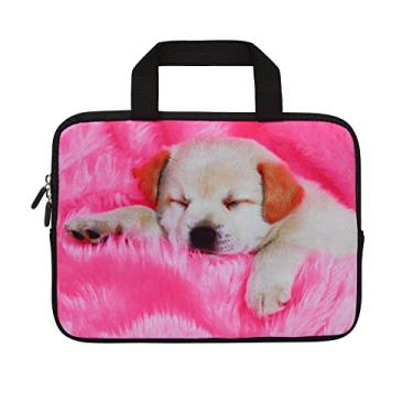 Imagem de 11 11,6 12 12,1 12,1 12,1 bolsa de transporte para laptop Chromebook capa para notebook Ultrabook capa de neoprene para Apple MacBook Air Samsung, Google, Acer, HP, DELL, Lenovo Asus (cachorro fofo)
