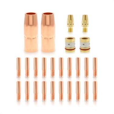 Imagem de Acessório de pistola de solda MIG 000-068 ponta de contato de 0,035 polegadas - bocal - difusor para lanterna de solda Miller Millermatic M-25/M-40 e Hobart H MIG