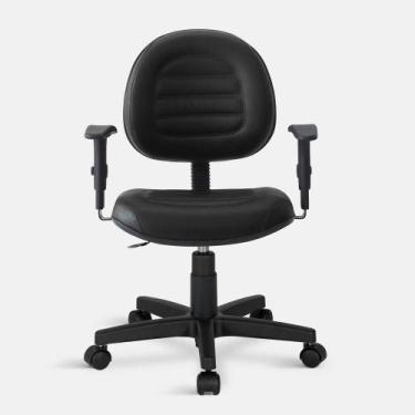 Imagem de Cadeira Executiva Belluno Giratória com Braços Preta - Flex Cadeiras