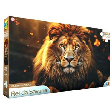 Imagem de Rei da Savana Brinquedo Educativo Quebra Cabeça 1000 PÇs - GGB Brinque