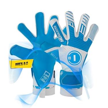 Imagem de Luva de Goleiro Profissional N1 Ares (Azul, 11)