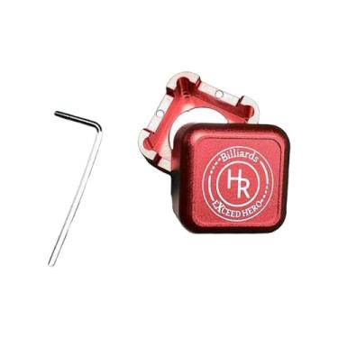 Imagem de Pegciuho Caixa de Armazenamento de Giz de Bilhar, Suporte de Giz de Bilhar, Acessórios Caixa de Giz de Snooker para Entusiastas, Taco de Snooker, Mesa de Bilha, Vermelho