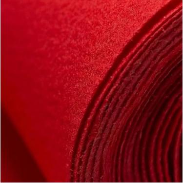 Imagem de Tapete Carpete Forração Liso Colorido Venda por M² Decoração Eventos Automotivo Casamento Residencial (Vermelho Cereja)