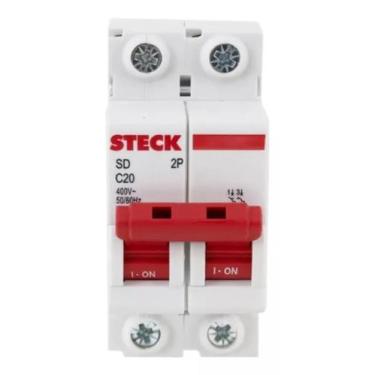 Imagem de Disjuntor Bipolar Steck Sd C20 2p 400v- Excente, P, Bivolt