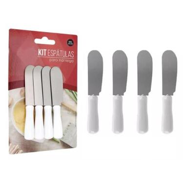 Imagem de Espátula Para Manteiga KIT 4 Patê Requeijão Geleias Cozinha - M5