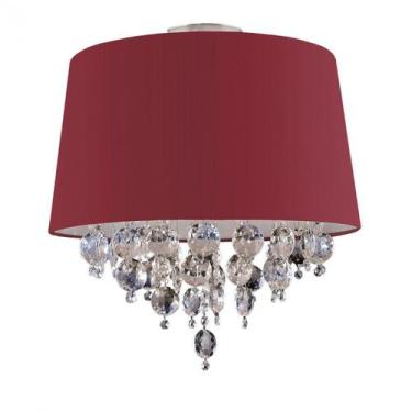 Imagem de Plafon com Cristais Redondo 44cm São Paulo Bronzearte