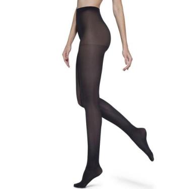 Imagem de Meia-Calça Opaca Loba Lupo 05830-001 Microfibra Fio 40, Azul náutico, 