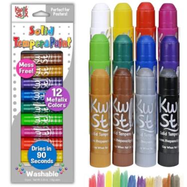Imagem de The Pencil Grip Kwik Stix Metalix Paint Pens, Metallic Tempera Paint Pens, Super Quick Drying, 12 Count - TPG-614