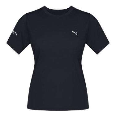 Imagem de Camiseta Térmica Puma UV50+ Manga Curta Feminina, Preto, GG