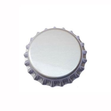 Imagem de Tampa Tampinha Garrafa Cerveja Pry Off Prata 100 Unidades - Aro