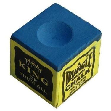 Imagem de 2 Giz Triangle King Azul Original Usa Taco Sinuca Bilhar - Tacolândia