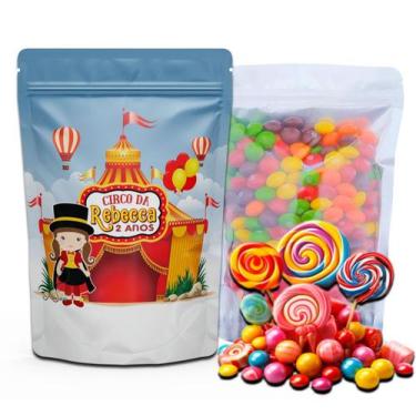 Imagem de Kit Festa Com 5 Saquinhos Em Pé 12x19cm Vários Temas - Mundo da Bina, 