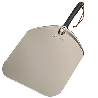 Imagem de Q Pizza Casca de pizza de alumínio 35,5 x 40,6 cm, acessório extra grande para forno de pizza, espátula de pizza para churrasqueira, pão, massa, torta, bolo, fácil armazenamento e limpeza