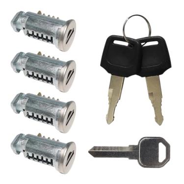 Imagem de Pacote com 4 núcleos de bloqueio compatíveis com componentes de rack de teto Thule, inclui 4 núcleos, 2 chaves e uma chave de controle (pacote com 4)