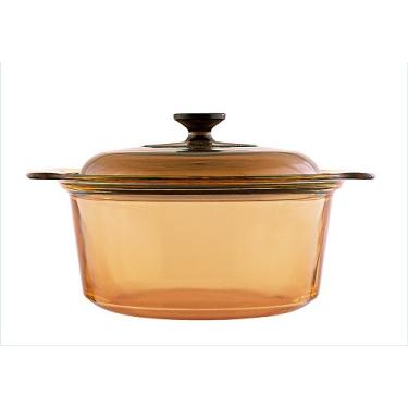 Imagem de VISIONS Panela de vidro piroceram de 3,5 litros com tampa de vidro, marrom