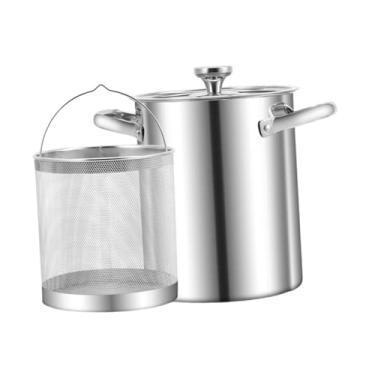 Imagem de Ｂｅｓｇａ Fritadeira de aço Inoxidável Pequena Panela de Cozinha com Cesta Utensílios de Cozinha