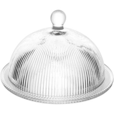 Imagem de Queijeira Redonda Home&co Com Tampa Vidro 14x20x20cm Transparente