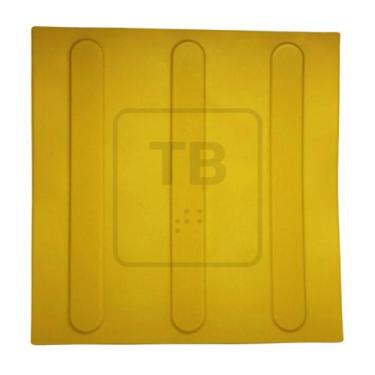 Imagem de Piso Tátil Classic Direcional em PVC 25X25cm - Amarelo - 10 Peças - TB